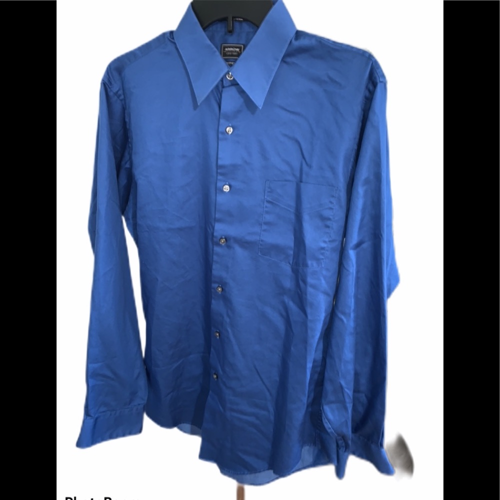 Arrow Dress Long Sleeve Cobalt Blue Button Down